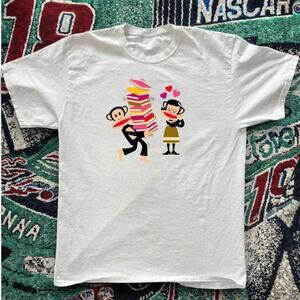 Valentine Cute Cartoon Graphic Tee Quirky Love Illustration T Shirt